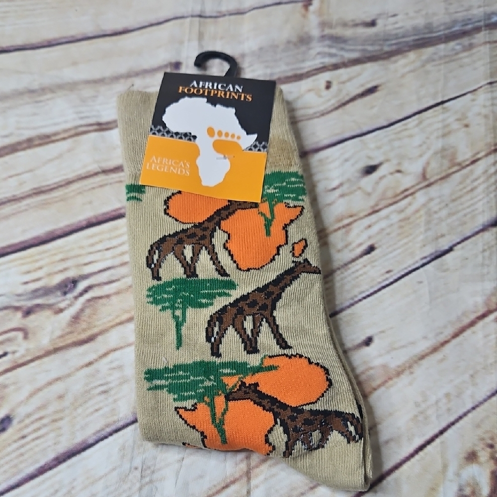 🔥African Footprints Africain Giraffe Socks‎
